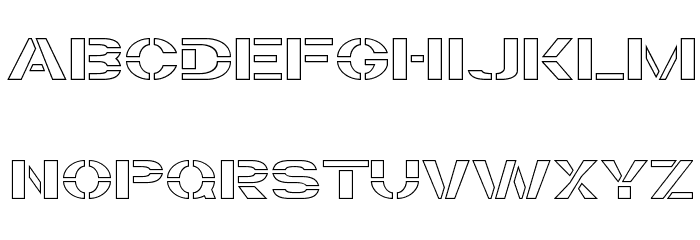 Trafaret Kit Transparent Font LOWERCASE