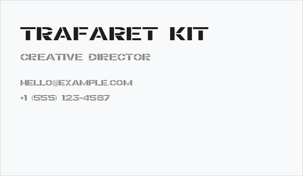 Trafaret Kit Business Card