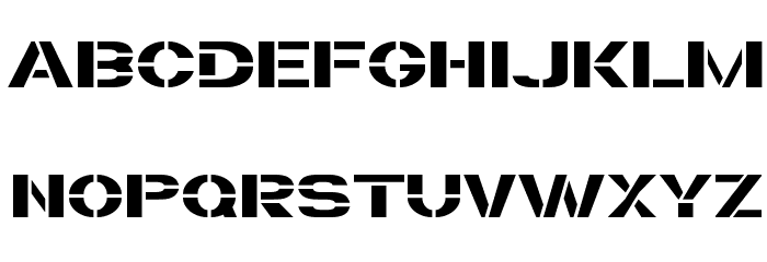 Trafaret Kit Font LOWERCASE