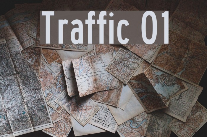 Traffic 01 Font examples