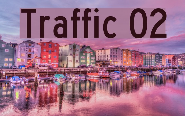 Traffic 02 Font examples