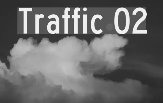 Traffic 02 Font examples