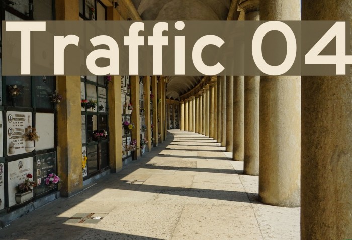 Traffic 04 Font examples