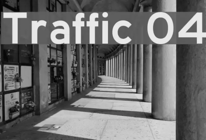 Traffic 04 Font examples