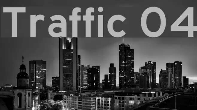 Traffic 04 Font examples