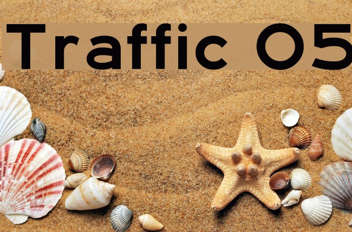 Traffic 05 Font examples