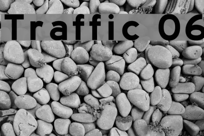 Traffic 06 Font examples