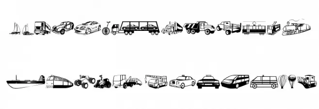 TrafficVehicles Polices MAJUSCULES