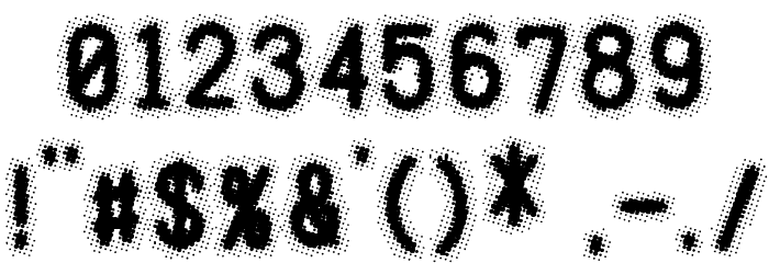Tragic Blur Font OTHER CHARS