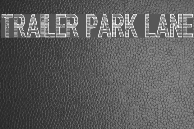 Trailer Park Lane Font examples