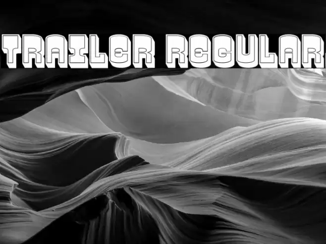 Trailer Regular Font examples
