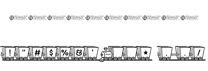 Train Letters Demo Font OTHER CHARS