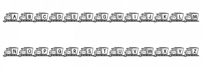 Train Letters Demo Schriftart Groß