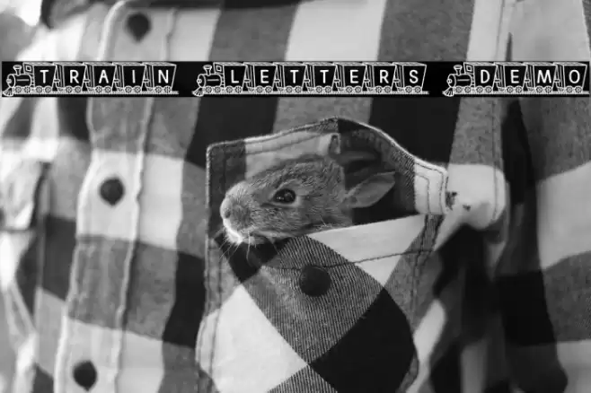 Train Letters Demo Font examples