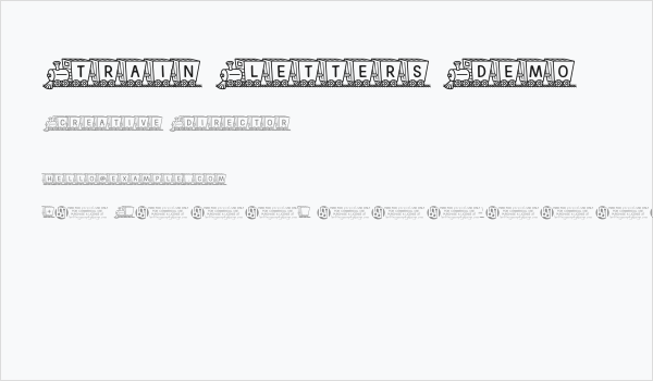 Train Letters Demo Business Card