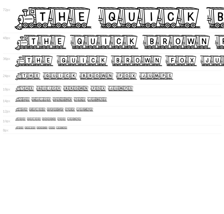 Train Letters Demo Waterfall