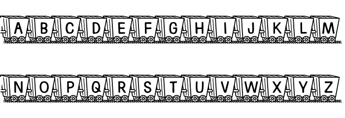 Train Letters Demo Font LOWERCASE