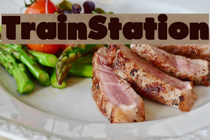 TrainStation Font examples