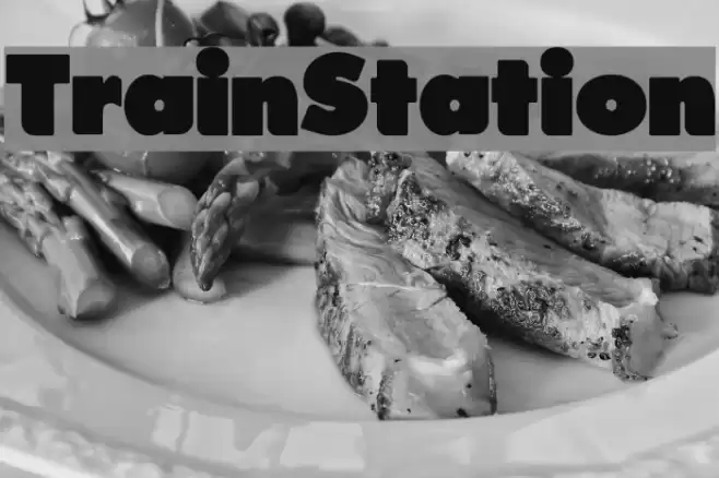TrainStation Font examples