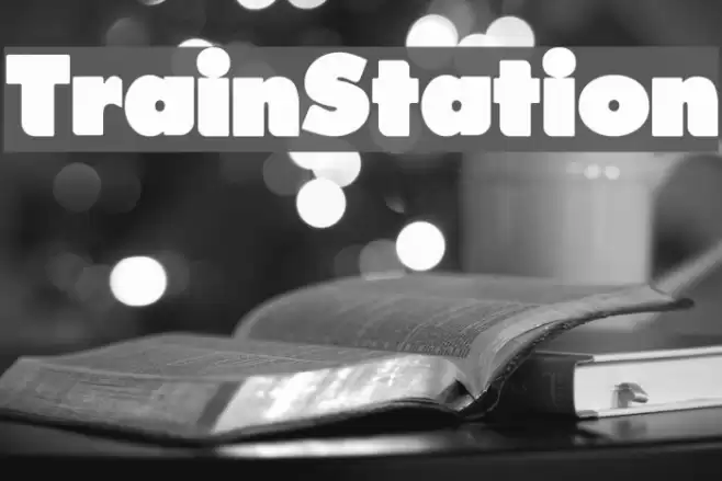 TrainStation Font examples