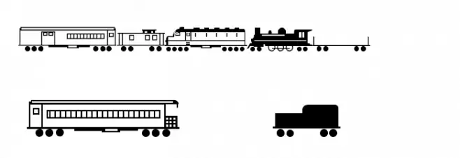 Trains Fonte MAIÚSCULAS