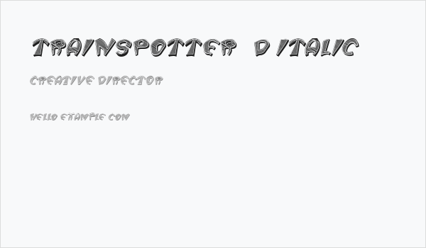 Trainspotter 3D Italic Business Card