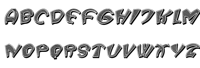 Trainspotter 3D Italic Font LOWERCASE