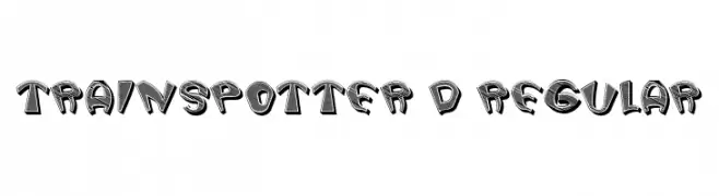 Trainspotter 3D Regular  Fuentes Gratis Descargar