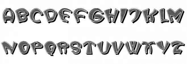 Trainspotter 3D Regular Font LOWERCASE