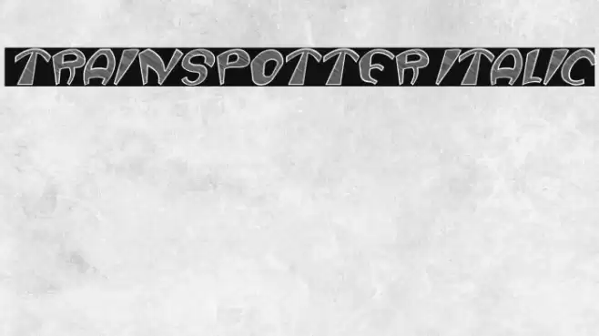 Trainspotter Italic Font examples