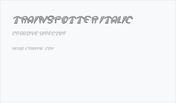 Trainspotter Italic Business Card