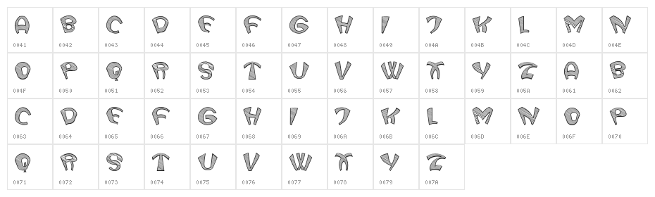 Trainspotter Regular Character Map
