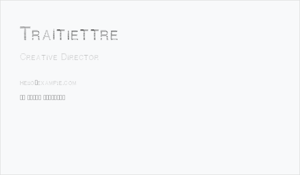 Traitlettre Business Card