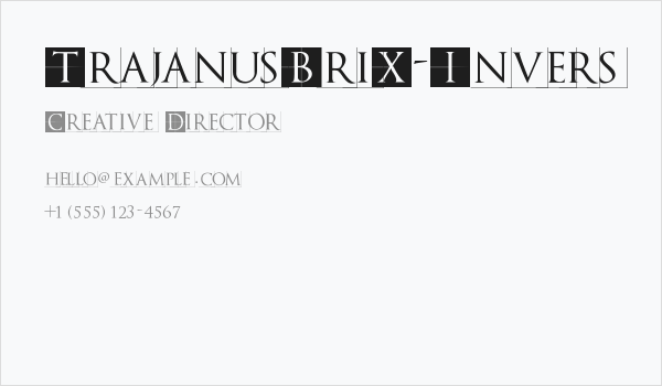 TrajanusBriX-Invers Business Card