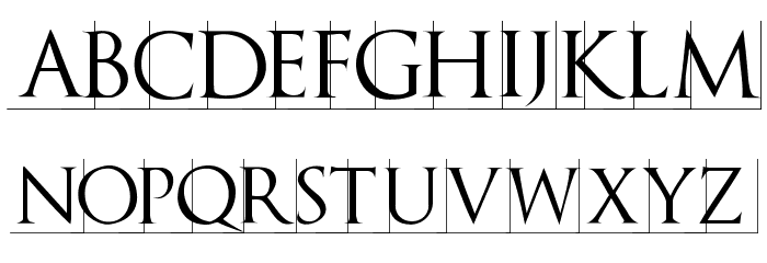 TrajanusBriX-Invers Font LOWERCASE