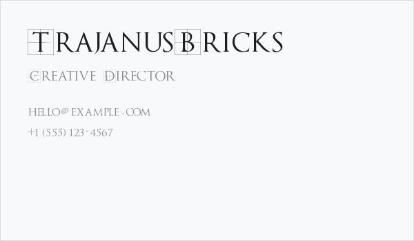 TrajanusBricks Business Card