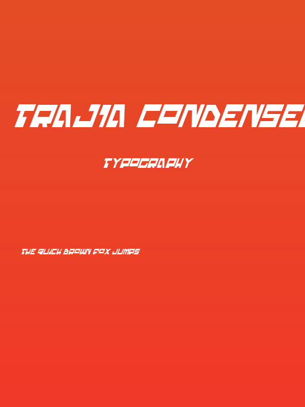 Trajia Condensed Italic Poster