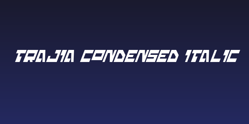 Trajia Condensed Italic Social Header