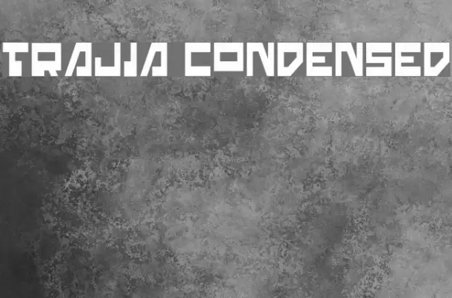 Trajia Condensed Шрифта examples