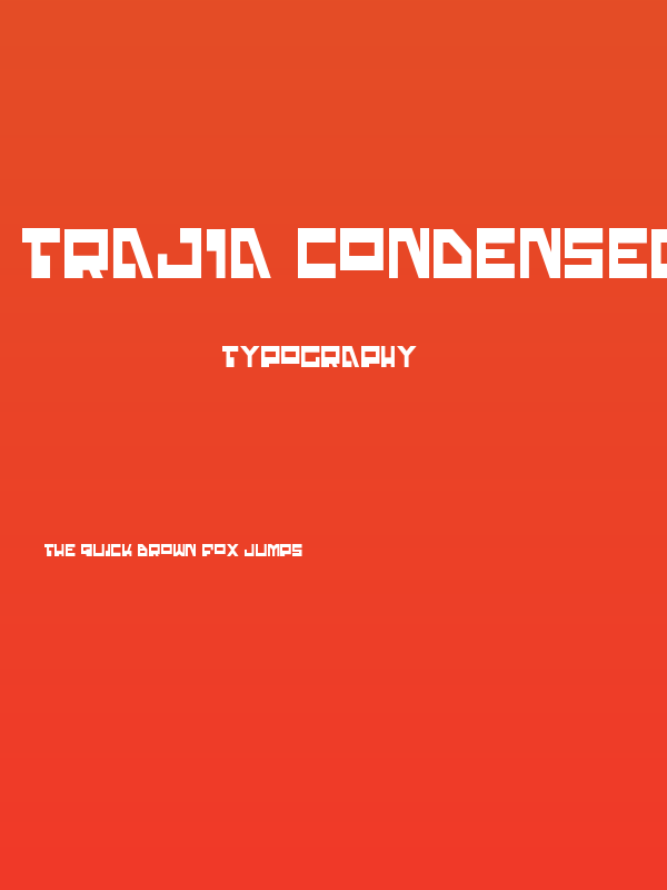Trajia Condensed Poster