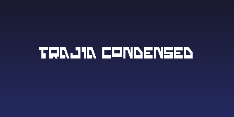 Trajia Condensed Social Header