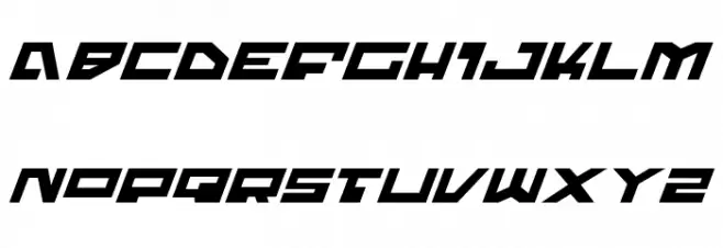 Trajia Expanded Italic フォント 大文字