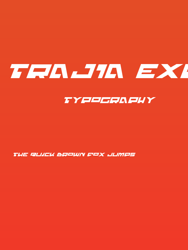 Trajia Expanded Italic Poster