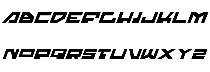Trajia Expanded Italic Schriftart Kleinbuchstaben