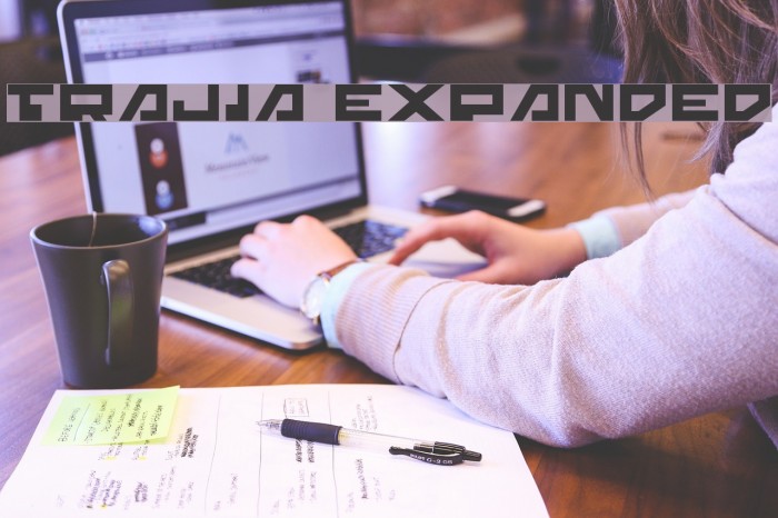 Trajia Expanded Font examples