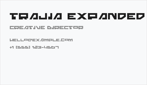 Trajia Expanded Business Card