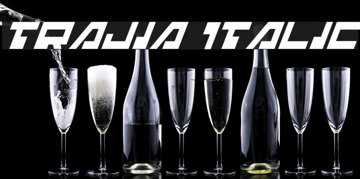 Trajia Italic Font examples