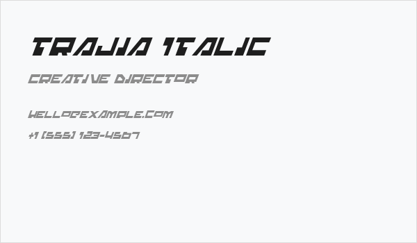 Trajia Italic Business Card