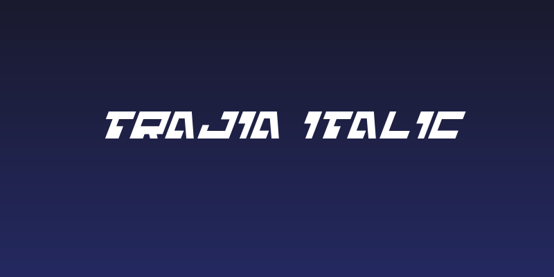 Trajia Italic Social Header
