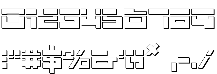Trajia Laser 3D Font OTHER CHARS